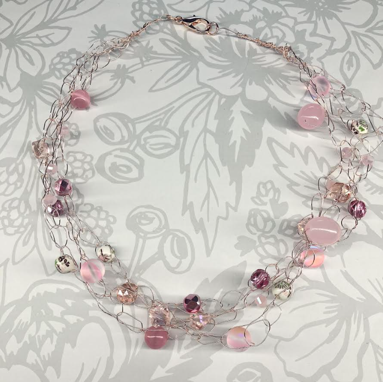 DIY Crochet-Inspired Beaded Necklace