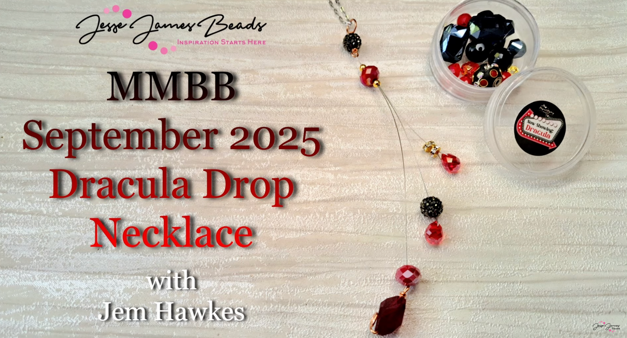 September 2025 -  Create an Elegant Wire-Wrapped Dracula Drop-Style Necklace