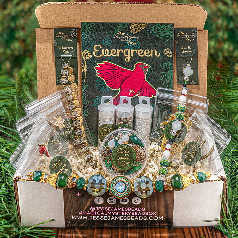 Evergreen - November 2025 Magical Mystery Bead Box